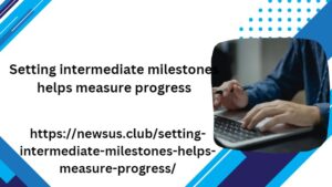 Setting intermediate milestones helps measure progress