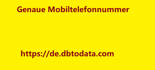 Genaue Mobiltelefonnummer