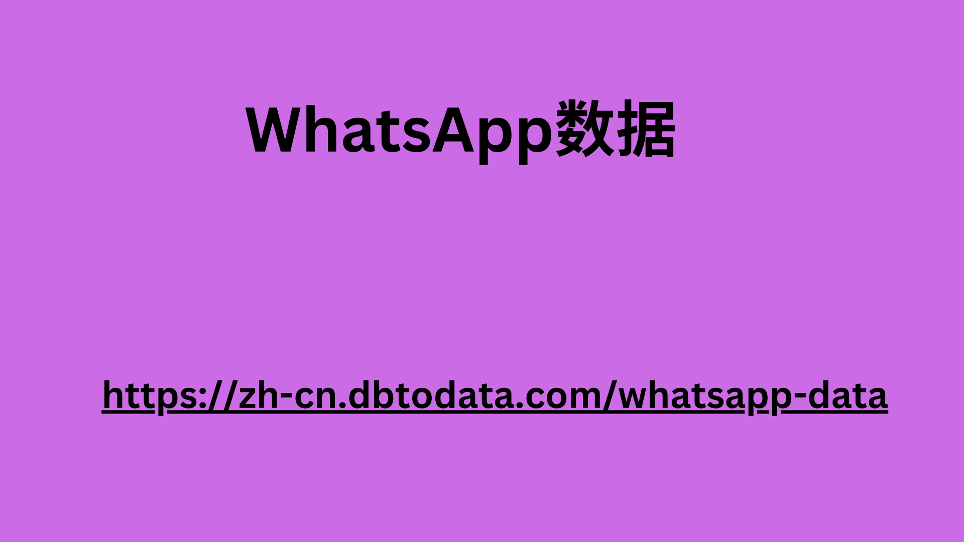 WhatsApp数据