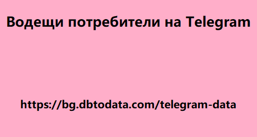 Водещи потребители на Telegram