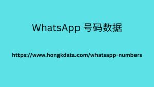 WhatsApp 号码数据